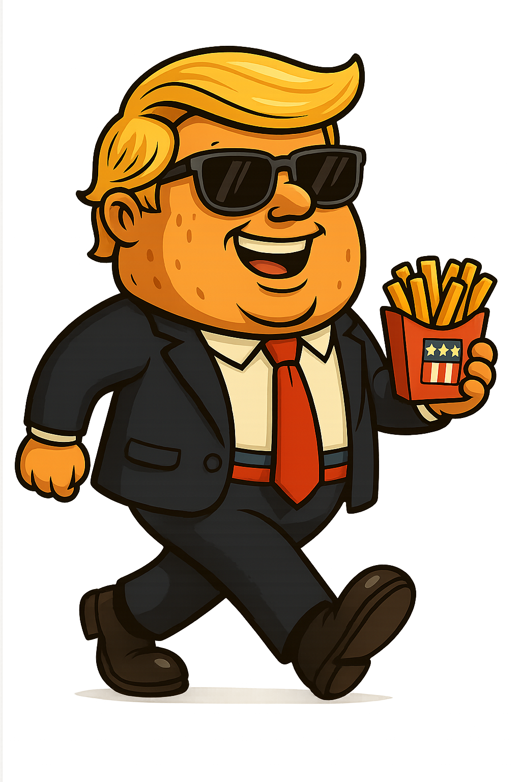 Trumptato Character with Fries